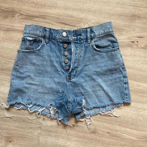 Pac sun high rise denim shorts